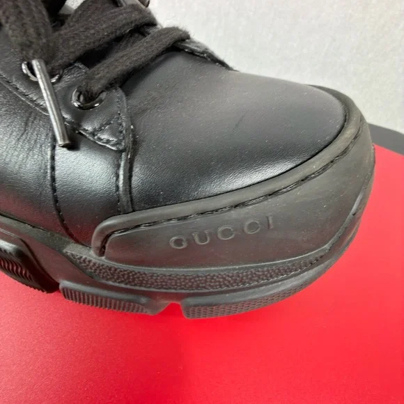Gucci Men's Black Sneakers with Red and Blue Accents - Picture 10 of 13